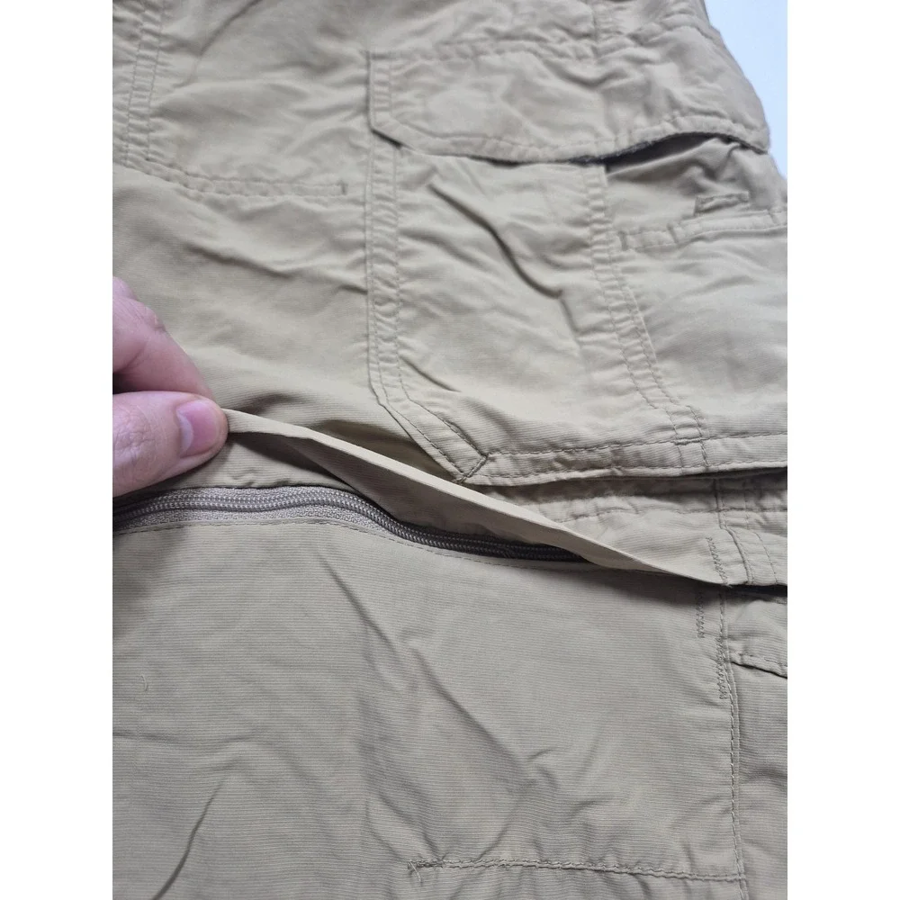 REI Convertible Pants Mens 32x32 Beige Nylon Zip Off Hiking UPF 50+ Outdoor